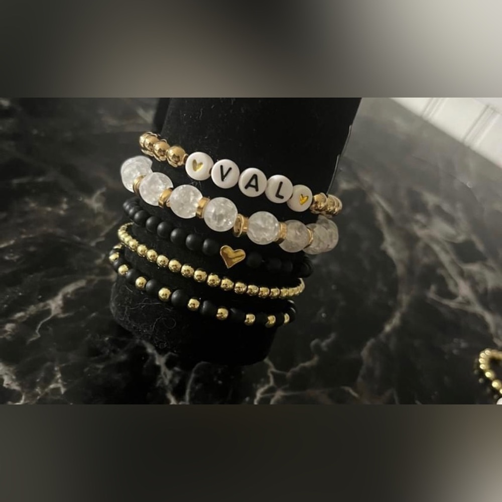 Handmade Name Bracelet Set.